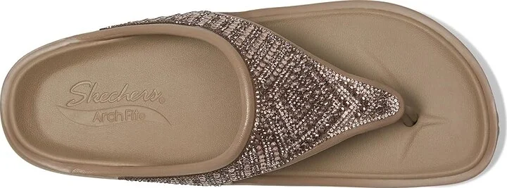 SKECHERS Foamies Arch Fit Cali Breeze - Shine On Women's Sandals Taupe : 5 Medium, Synthetic - Image 2