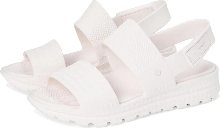 SKECHERS Foamies Arch Fit Footsteps - Sunny Days Women's Sandals White : 9 Medium, Synthetic
