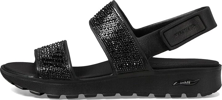 SKECHERS Foamies Arch Fit Footsteps with Rhinestone Women's Shoes Black : 5 B - Medium - Image 5