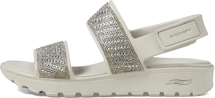 SKECHERS Foamies Arch Fit Footsteps with Rhinestone Women's Shoes Natural : 7 B - Medium - Image 5