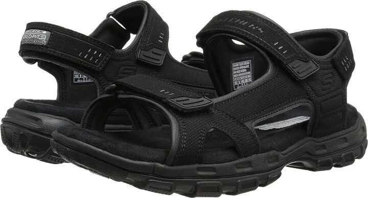 SKECHERS Gander Louden Men's Sandals Black : 7 D - Medium, Synthetic