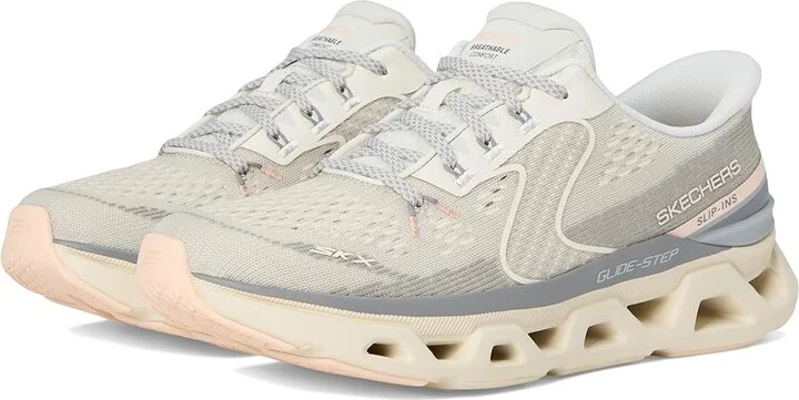 SKECHERS Glide-Step Altus Adrenaline Rush Hands Free Slip-Ins Women's Shoes Natural Grey : 7 B - Medium, Synthetic