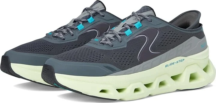 SKECHERS Glide-Step Altus Hands Free Slip-In Men's Shoes Charcoal/Lime : 12 D - Medium, Synthetic