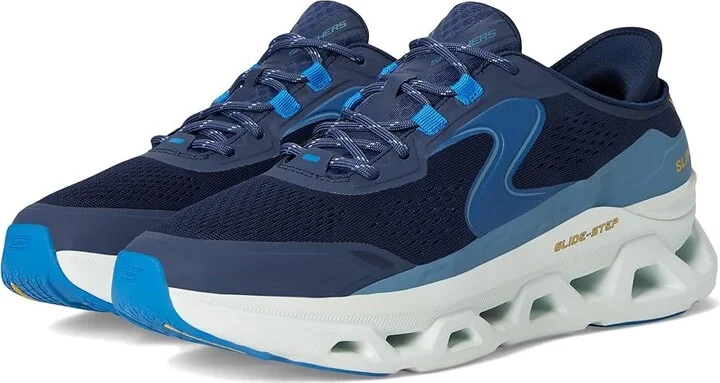 SKECHERS Glide-Step Altus Hands Free Slip-In Men's Shoes Navy/Blue : 10.5 D - Medium, Synthetic