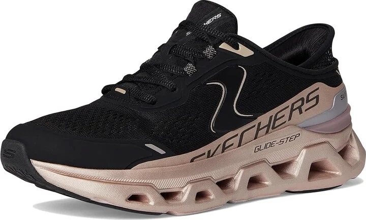 SKECHERS Glide-Step Altus Starlight Shine Hands Free Slip-Ins Women's Shoes Black Rose Gold : 7.5 B - Medium, Synthetic - Image 5