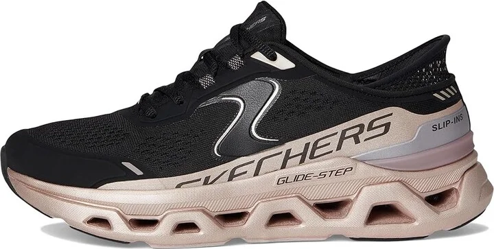 SKECHERS Glide-Step Altus Starlight Shine Hands Free Slip-Ins Women's Shoes Black Rose Gold : 7.5 B - Medium, Synthetic - Image 6