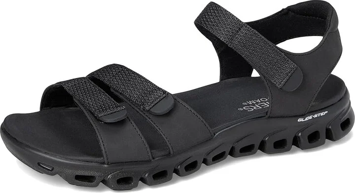 SKECHERS Glide-Step - Count On Me Women's Sandals Black/Black : 10 B - Medium - Image 5