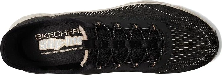 SKECHERS Glide-Step Gratify Pace Hands Free Slip-Ins Women's Shoes Black Gold : 8.5 B - Medium, Synthetic - Image 2