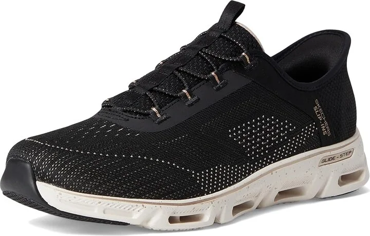 SKECHERS Glide-Step Gratify Pace Hands Free Slip-Ins Women's Shoes Black Gold : 8.5 B - Medium, Synthetic - Image 5