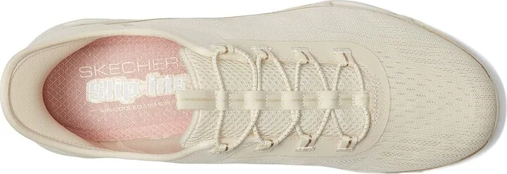 SKECHERS Glide-Step Gratify Pace Hands Free Slip-Ins Women's Shoes Natural Gold : 7 B - Medium, Synthetic - Image 2