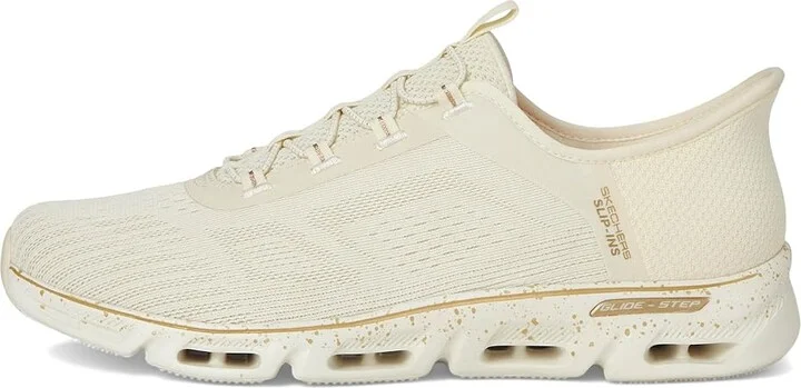 SKECHERS Glide-Step Gratify Pace Hands Free Slip-Ins Women's Shoes Natural Gold : 7 B - Medium, Synthetic - Image 6