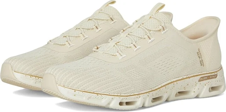 SKECHERS Glide-Step Gratify Pace Hands Free Slip-Ins Women's Shoes Natural Gold : 7 B - Medium, Synthetic