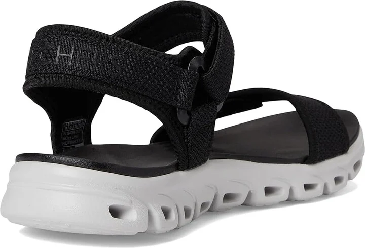 SKECHERS Glide-Step - New Flow Women's Sandals Black : 6 B - Medium, Synthetic - Image 4