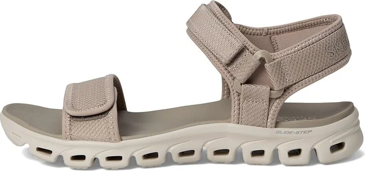 SKECHERS Glide-Step - New Flow Women's Sandals Taupe : 11 B - Medium, Synthetic - Image 6