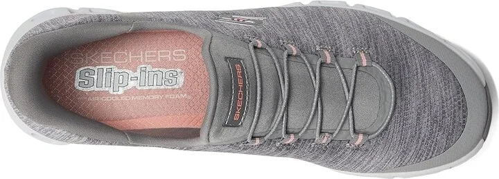 SKECHERS Glide Step Peak Hands Free Slip-Ins Women's Shoes Grey Coral : 5 B - Medium, Synthetic - Image 2