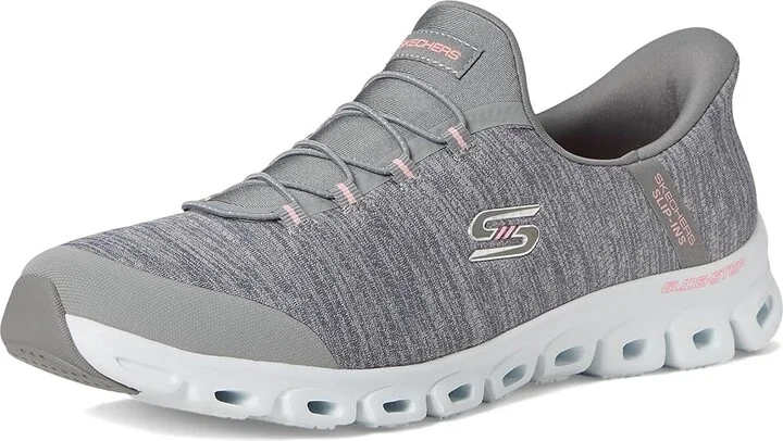 SKECHERS Glide Step Peak Hands Free Slip-Ins Women's Shoes Grey Coral : 5 B - Medium, Synthetic - Image 5