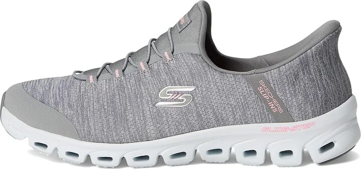 SKECHERS Glide Step Peak Hands Free Slip-Ins Women's Shoes Grey Coral : 5 B - Medium, Synthetic - Image 6