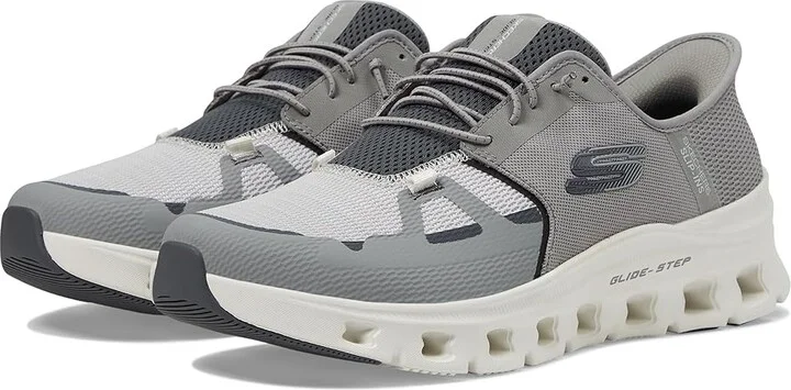 SKECHERS Glide-Step Pro Hands Free Slip-In Men's Shoes Grey/Charcoal : 11.5 EE - Wide, Synthetic