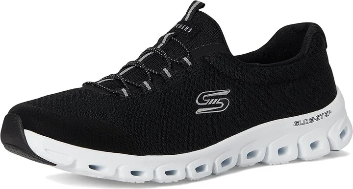 SKECHERS Glide Step Resilience Women's Shoes Black White : 5 B - Medium, Lace/Mesh/Rubber - Image 5