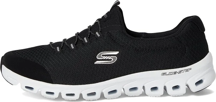SKECHERS Glide Step Resilience Women's Shoes Black White : 5 B - Medium, Lace/Mesh/Rubber - Image 6