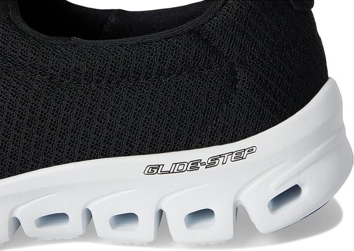 SKECHERS Glide Step Resilience Women's Shoes Black White : 5 B - Medium, Lace/Mesh/Rubber - Image 7