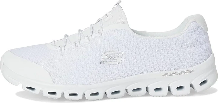 SKECHERS Glide Step Resilience Women's Shoes White Silver : 5 B - Medium, Lace/Mesh/Rubber - Image 6