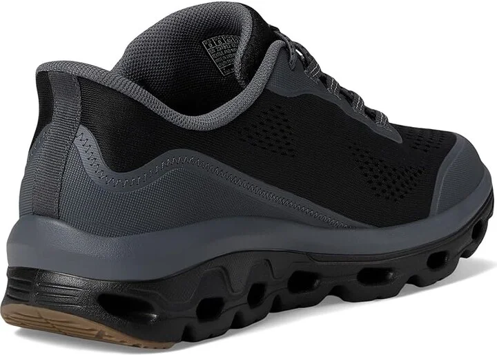 SKECHERS Glide-Step Sole Hands Free Slip-in Men's Shoes Black/Charcoal : 8.5 EE - Wide, Rubber - Image 4
