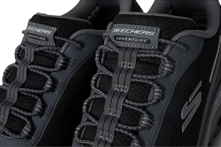 SKECHERS Glide-Step Sole Hands Free Slip-in Men's Shoes Black/Charcoal : 8.5 EE - Wide, Rubber - Image 7
