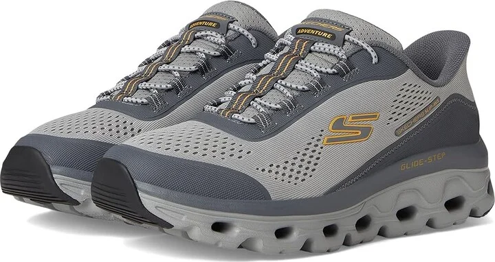 SKECHERS Glide-Step Sole Hands Free Slip-in Men's Shoes Gray : 7 D - Medium, Rubber