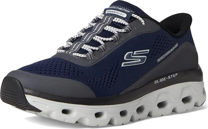 SKECHERS Glide-Step Sole Hands Free Slip-in Men's Shoes Navy : 9 D - Medium, Rubber - Image 5