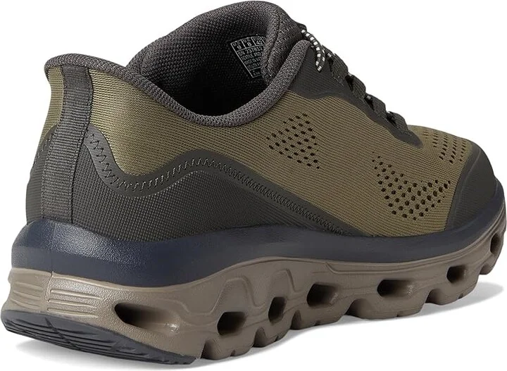 SKECHERS Glide-Step Sole Hands Free Slip-in Men's Shoes Olive : 6.5 D - Medium, Rubber - Image 4