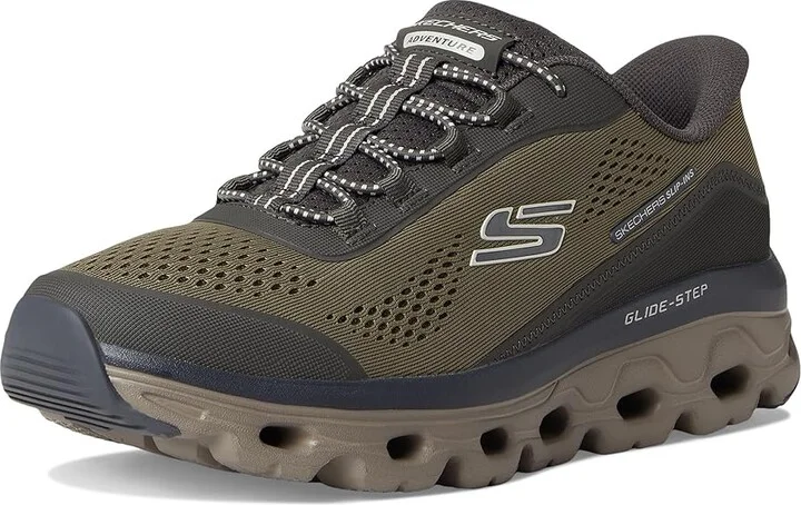 SKECHERS Glide-Step Sole Hands Free Slip-in Men's Shoes Olive : 6.5 D - Medium, Rubber - Image 5