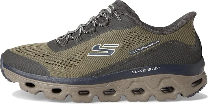 SKECHERS Glide-Step Sole Hands Free Slip-in Men's Shoes Olive : 6.5 D - Medium, Rubber - Image 6