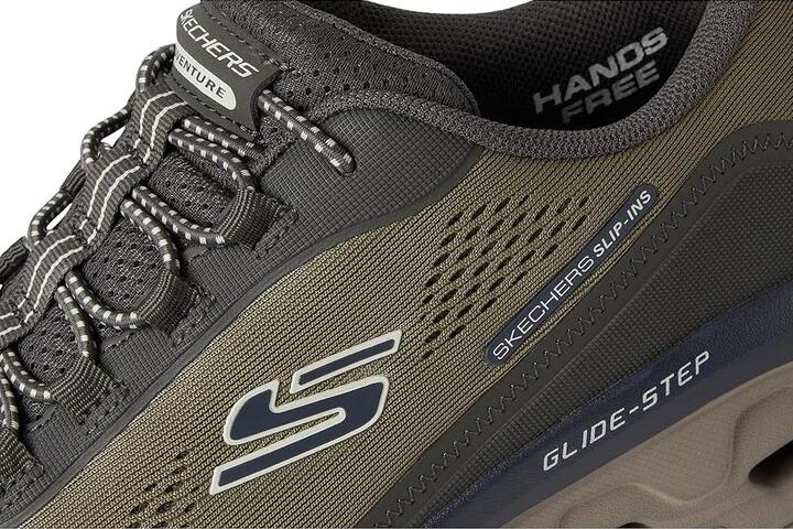 SKECHERS Glide-Step Sole Hands Free Slip-in Men's Shoes Olive : 6.5 D - Medium, Rubber - Image 7