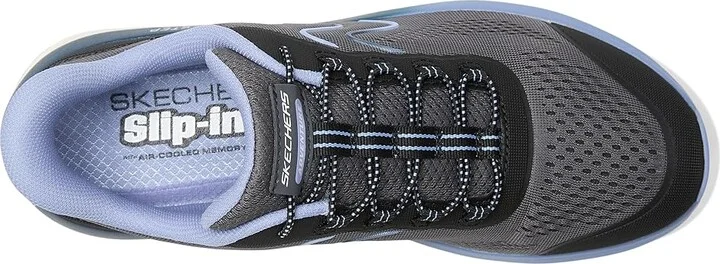 SKECHERS Glide Step Sole Hands Free Slip-Ins Women's Shoes Black/Blue : 5 B - Medium, Mesh - Image 2