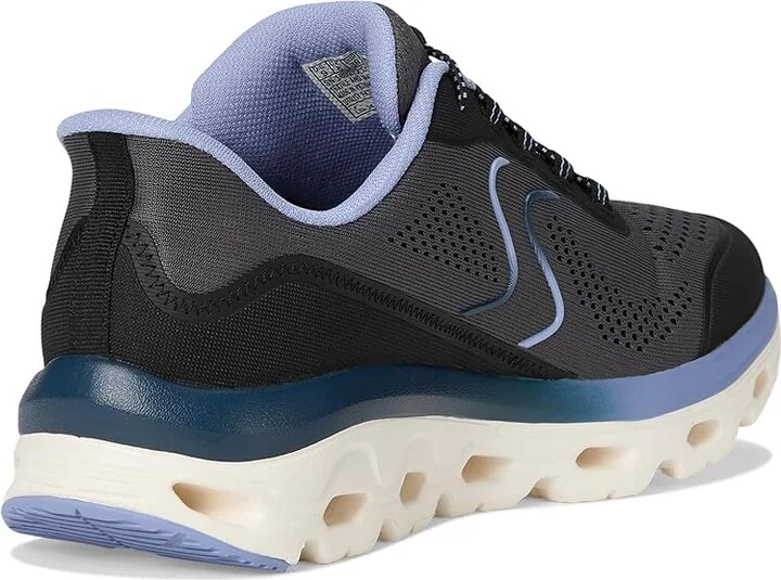 SKECHERS Glide Step Sole Hands Free Slip-Ins Women's Shoes Black/Blue : 5 B - Medium, Mesh - Image 4