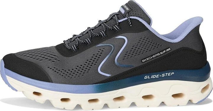 SKECHERS Glide Step Sole Hands Free Slip-Ins Women's Shoes Black/Blue : 5 B - Medium, Mesh - Image 6