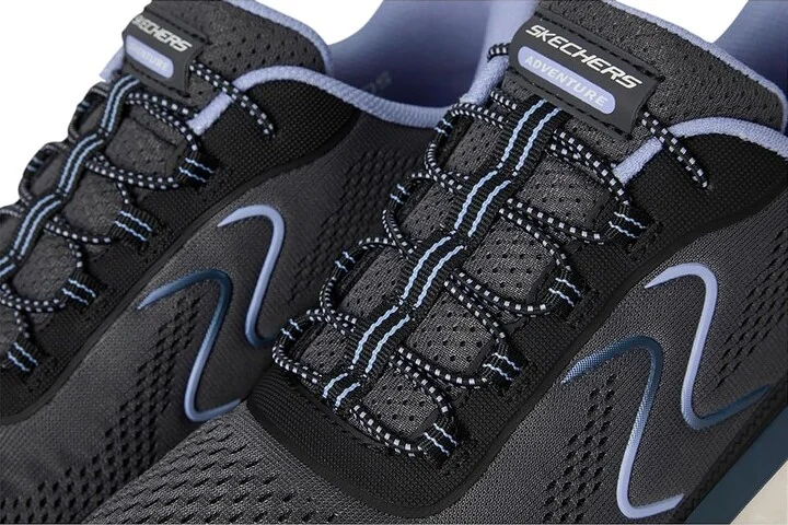 SKECHERS Glide Step Sole Hands Free Slip-Ins Women's Shoes Black/Blue : 5 B - Medium, Mesh - Image 7