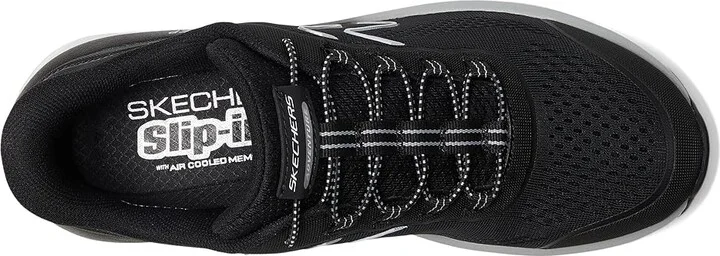 SKECHERS Glide Step Sole Hands Free Slip-Ins Women's Shoes Black/White : 5.5 C - Wide, Mesh - Image 2