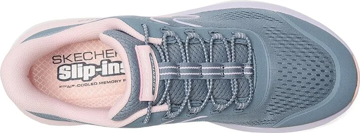 SKECHERS Glide Step Sole Hands Free Slip-Ins Women's Shoes Slate/Taupe : 7 B - Medium, Mesh - Image 2