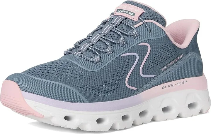 SKECHERS Glide Step Sole Hands Free Slip-Ins Women's Shoes Slate/Taupe : 7 B - Medium, Mesh - Image 5