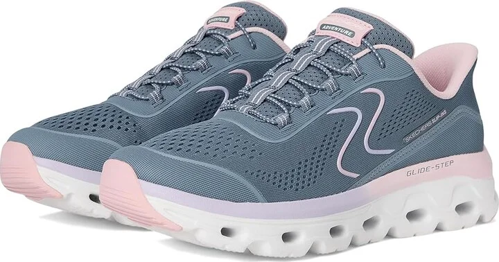 SKECHERS Glide Step Sole Hands Free Slip-Ins Women's Shoes Slate/Taupe : 7 B - Medium, Mesh