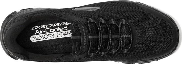 SKECHERS Glide-Step Sylo Men's Shoes Black/Black : 10.5 EE - Wide, Lace/Mesh - Image 2