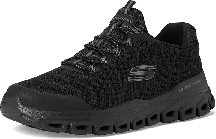 SKECHERS Glide-Step Sylo Men's Shoes Black/Black : 10.5 EE - Wide, Lace/Mesh - Image 5