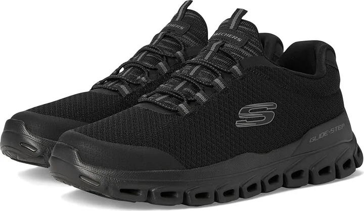 SKECHERS Glide-Step Sylo Men's Shoes Black/Black : 10.5 EE - Wide, Lace/Mesh
