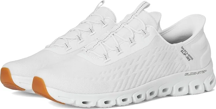 SKECHERS Glide Step Tranquility Hands Free Slip-Ins Women's Shoes White Black : 5 B - Medium, Synthetic