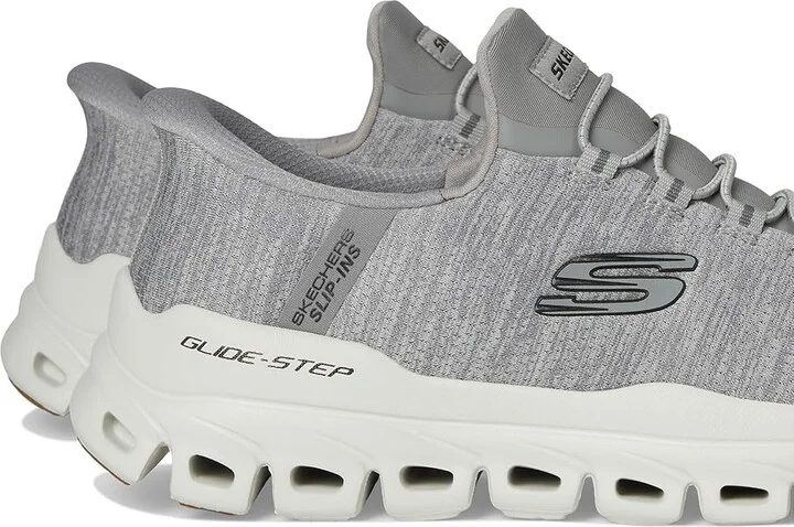 SKECHERS Glide-Step Zefyr Hands Free Slip-in Men's Shoes Gray : 9.5 D - Medium - Image 7