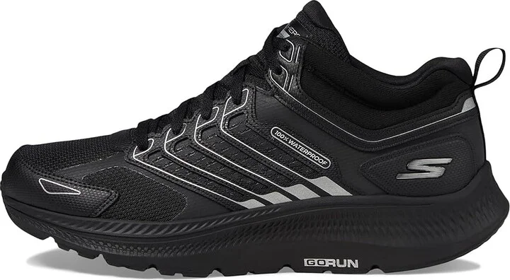 SKECHERS Go Run Consistent 2.0 - 100% Waterproof High Top Men's Shoes Black/Black : 7 D - Medium, Leather - Image 5