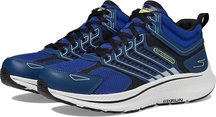SKECHERS Go Run Consistent 2.0 - 100% Waterproof High Top Men's Shoes Blue : 8 D - Medium, Leather