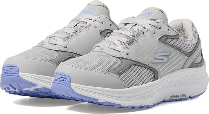 SKECHERS Go Run Consistent 2.0 Advantage Women's Shoes Gray/Lavender : 7 B - Medium, Leather